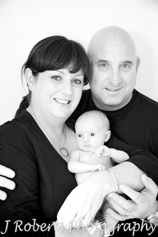 Parents with newborn baby - baby portrait photography sydney